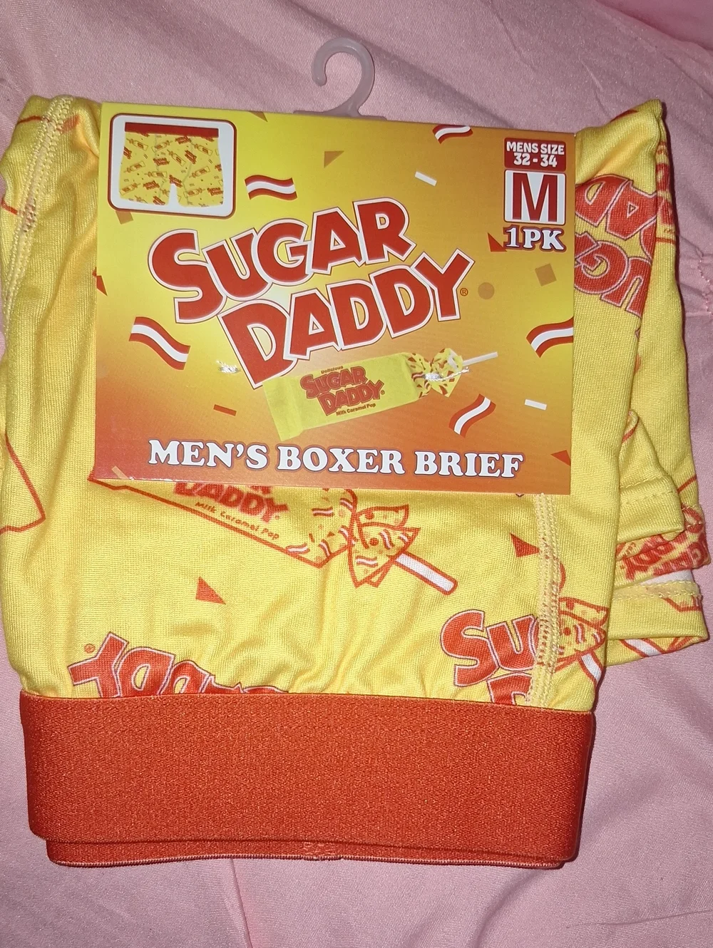 Men’s Yellow & Orange Boxer Brief - M